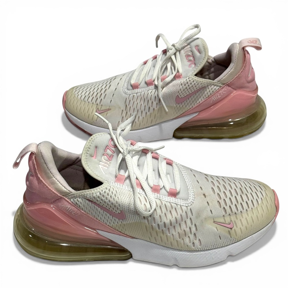 Nike Air Max 270 White Soft Pink Size 10 Athletic Sneakers Womens